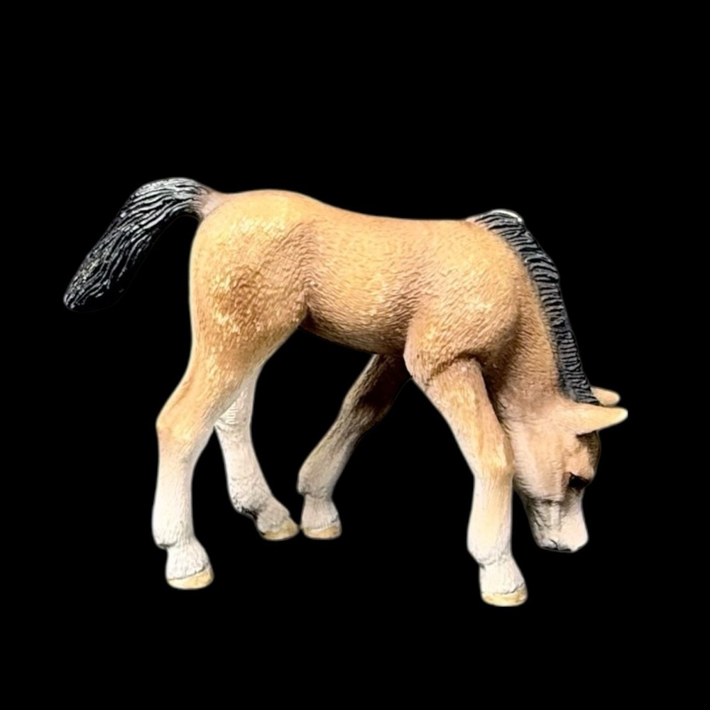 Schleich Arabian Foal Grazing Baby Horse Figure Toy Animal‎ 2008 Retired 3"x2"